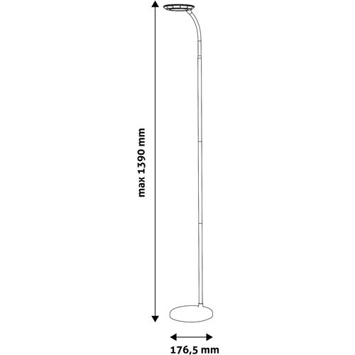 Avide podna LED lampa Angel 12W 139cm,tamno bela slika 2