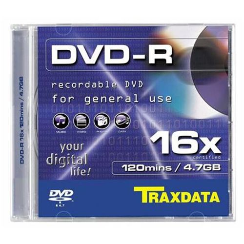 Traxdata MED DVD disk TRX DVD-R 4.7GB BOX-1 slika 1