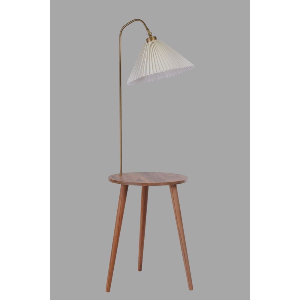 Opviq Podna lampa 753, krem, zlatna, bukva slika 3