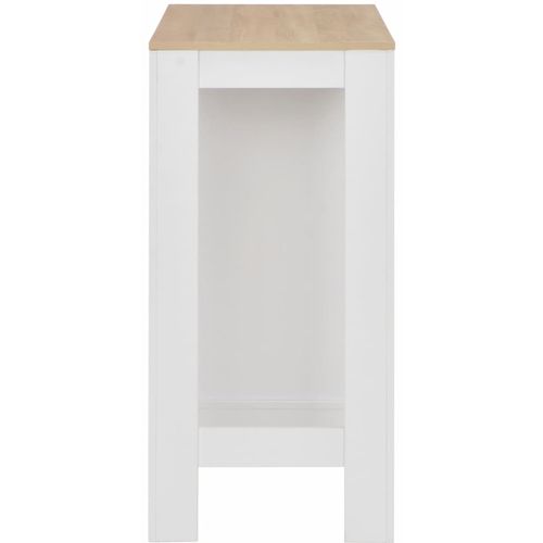 Barski stol s policom bijeli 110 x 50 x 103 cm slika 8