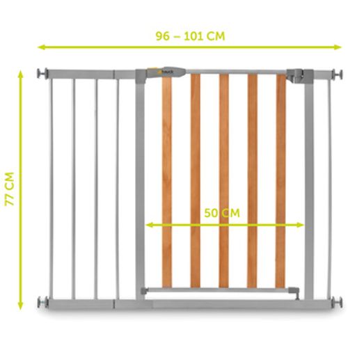 Hauck zaštitna ograda Woodlock 2 (75 - 80 cm) + nastavak 21 cm silver = 96 – 101 cm slika 2