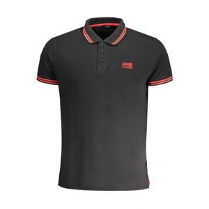 CAVALLI CLASS MEN'S SHORT SLEEVED POLO SHIRT BLACK