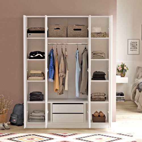 HM2 - W White Wardrobe slika 4