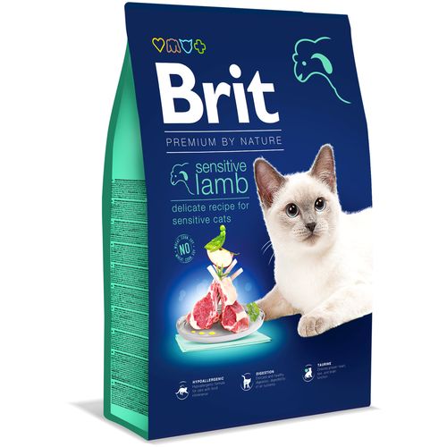 Brit Premium By Nature Cat Sensitive s janjetinom, 8 kg slika 1