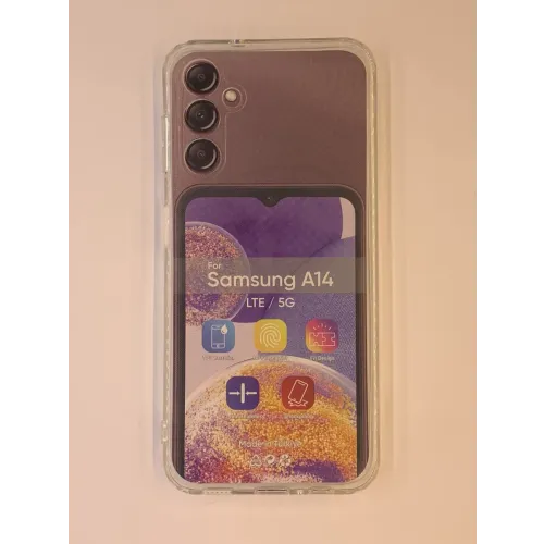 Maska za Samsung A14 transparent ojačane ivice slika 1