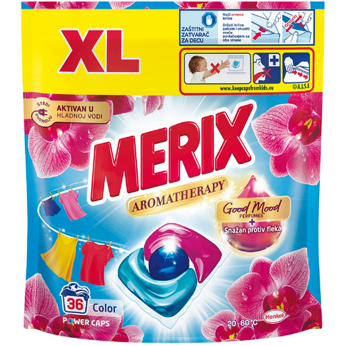 Merix 3+1  kapsule za pranje veša  Orhideja i ulje makadamije Color 36kom,36 pranja slika 1