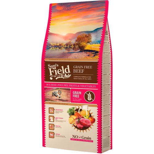 Sam's Field Dog All Size Adult Grain Free govedina, živina, voće i povrće potpuna suva hrana za odrasle pse svih rasa 13 kg slika 1