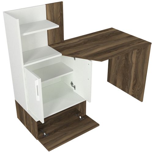 Woody Fashion Radni stol, Bijela boja Orah, Padora - White, Walnut slika 6