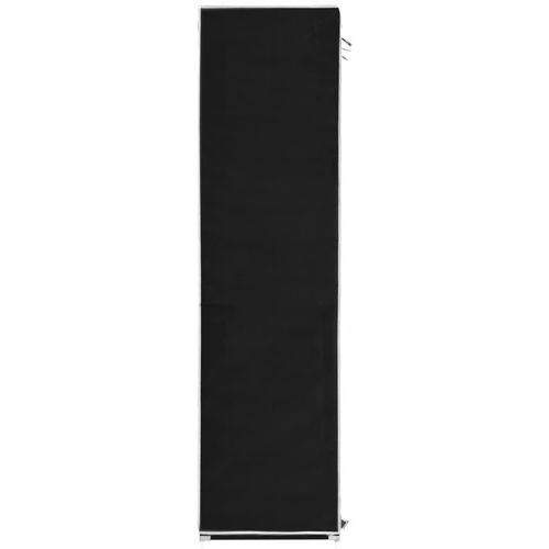 282453 Wardrobe with Compartments and Rods Black 150x45x175 cm Fabric slika 9