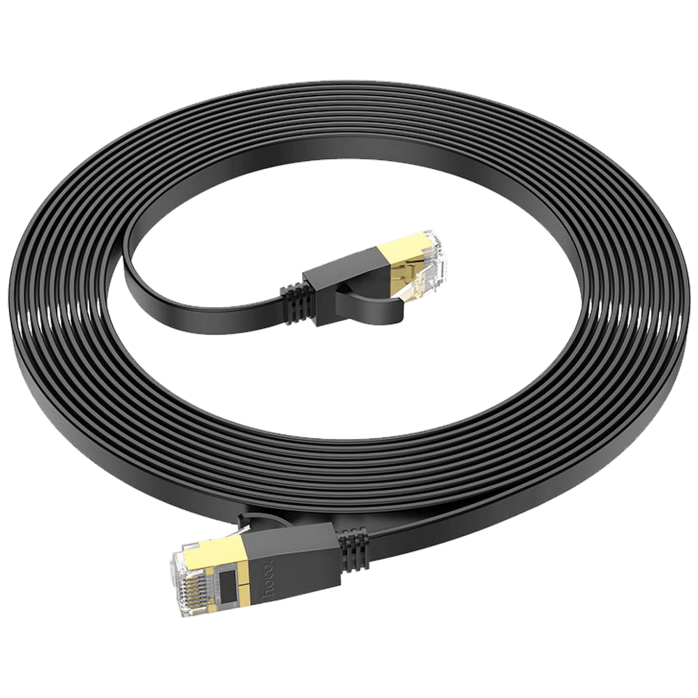 hoco. Mrežni kabl, CAT6, Gigabit Ethernet, flat, 5 met., crna - US07 General, 5 met. slika 3
