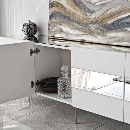 Leon - White, Silver White
Silver TV Stand slika 4