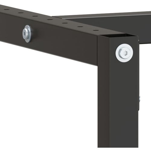 Okvir za radni stol mat crni i mat crveni 180x57x79 cm metalni slika 7