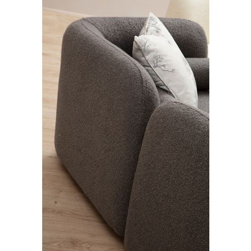 Victoria Grey Bouclette Grey 3-Seat Sofa slika 3
