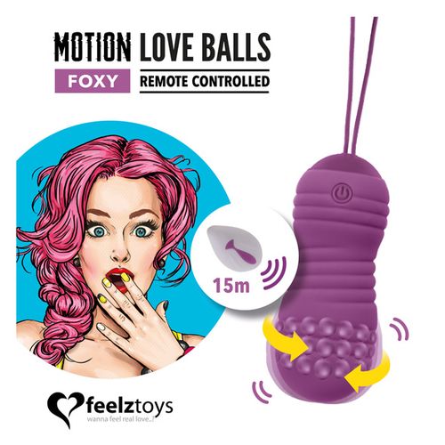 Vibracijsko jaje FeelzToys - Motion Love Balls Foxy slika 3