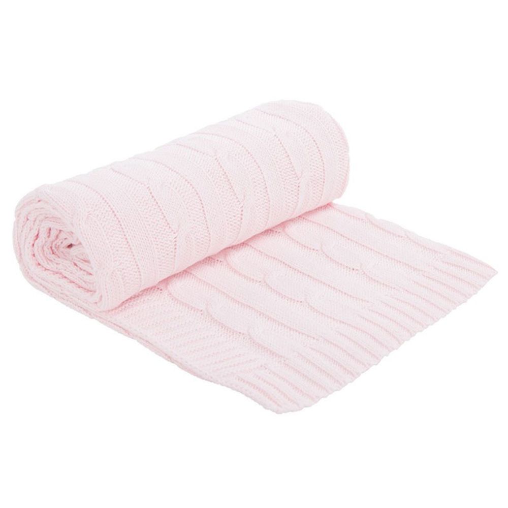 Kikka Boo Pletena dekica 75x100cm, Svijetlo roza slika 1