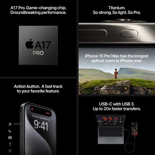 Apple iPhone 15 Pro 256GB Black Titanium slika 12