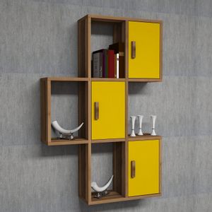 Flora - Walnut, Yellow Walnut
Yellow Wall Shelf