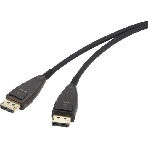 Renkforce DisplayPort priključni kabel DisplayPort utikač, DisplayPort utikač 30.00 m crna RF-3770964 pozlaćeni kontakti, Ultra HD (8K) DisplayPort kabel slika 5
