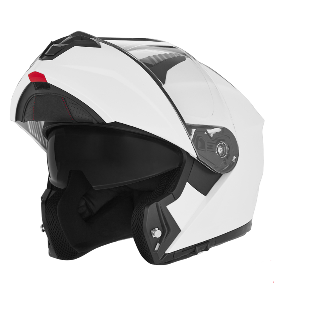 Modularna - flip up kaciga za motor XL vel. NOX Y966 N968 - Bijela slika 2