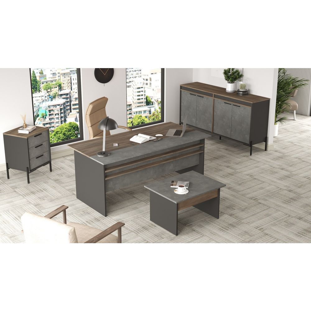 Vs8-Cga Srebrni Anthracite Set Uredskog Namještaja slika 3