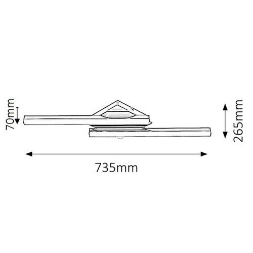 Rabalux antikonia plafonska lampa LED 2x12W hrom IP44 Kupatilska rasveta slika 6