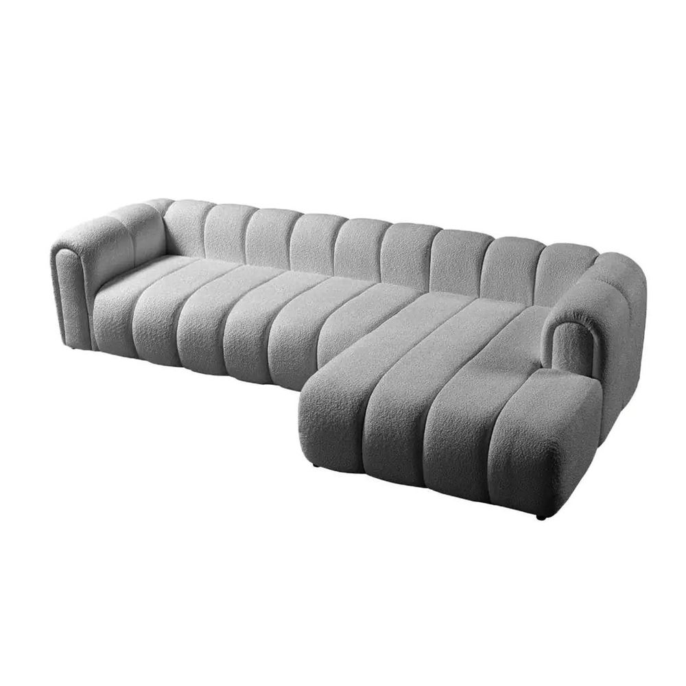 Ugaona Sofa N-Line Desna - boja: siva slika 5