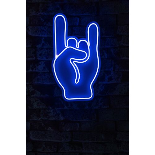 Wallity Ukrasna plastična LED rasvjeta, Rock N Roll Sign - Blue slika 2