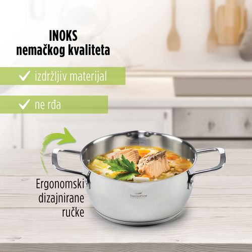 Šerpa sa staklenim poklopcem Rosmarino Pour&Cook II 20  slika 7