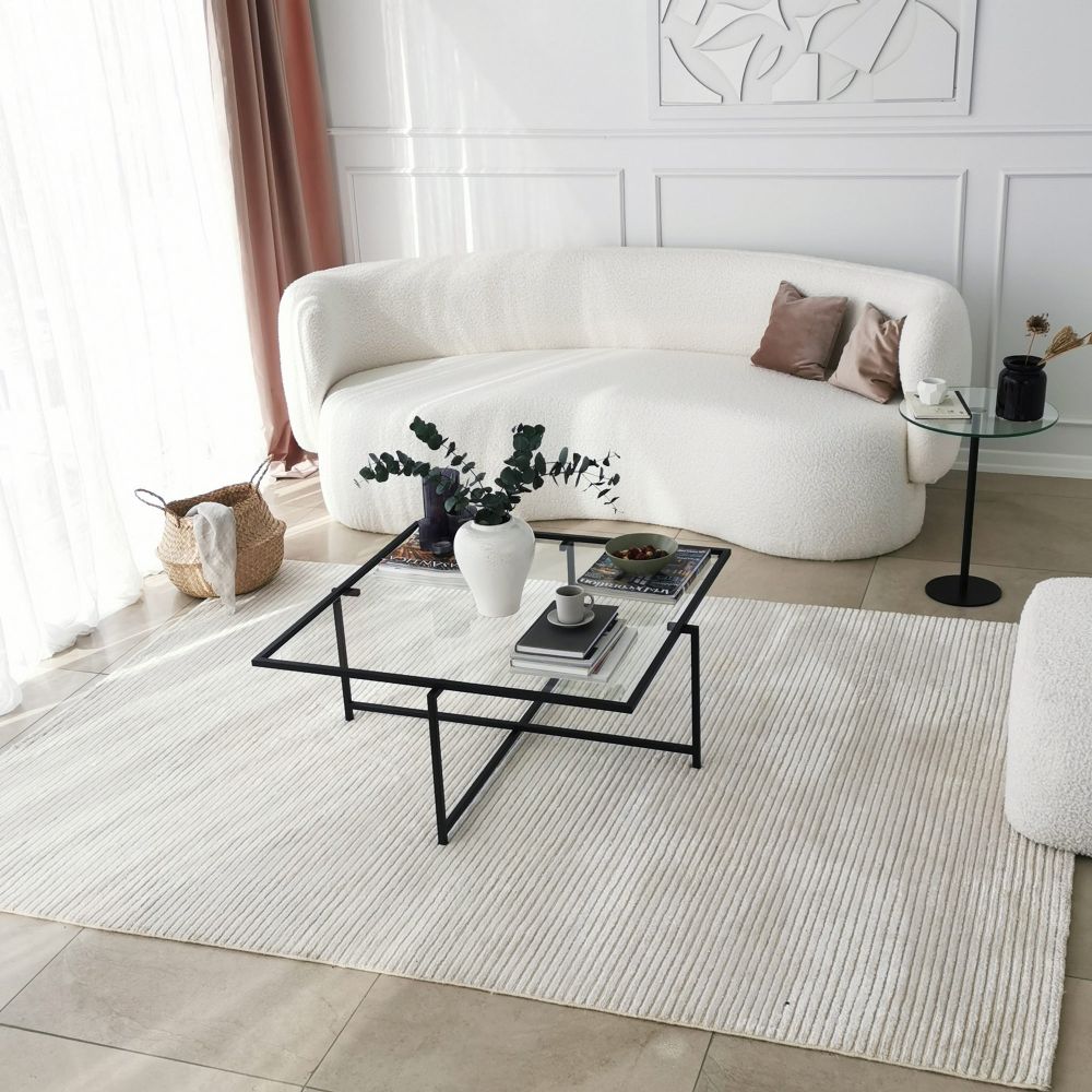 Stakleni stolić za kafu Sun S409 u crnoj boji slika 5