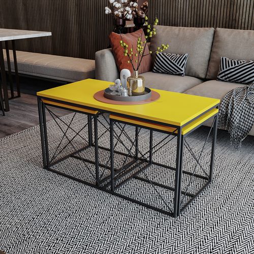 Woody Fashion Set stola za kavu, Defne - Yellow slika 1