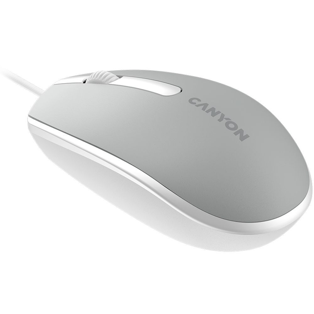 Canyon Žičani Optički Miš sa 3 Dugmeta, 1000 DPI, 1.5M USB Kabl, Tamno Siva slika 4