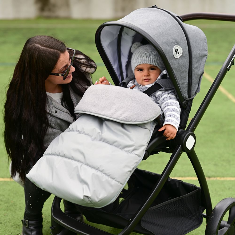 Lorelli Zimska vreća za dječija kolica PolarFleece 95x48cm, Light Grey/Grey slika 2