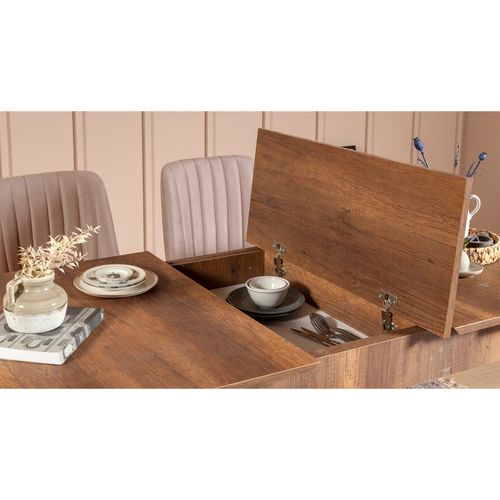 Vina 0900 - Walnut Stone Walnut
Stone Extendable Dining Table & Chairs Set (4 Pieces) slika 2