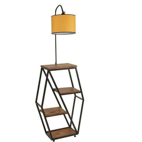 Sembol Ceviz Lambader Silindir Hardal Abajurlu Yellow Floor Lamp slika 2