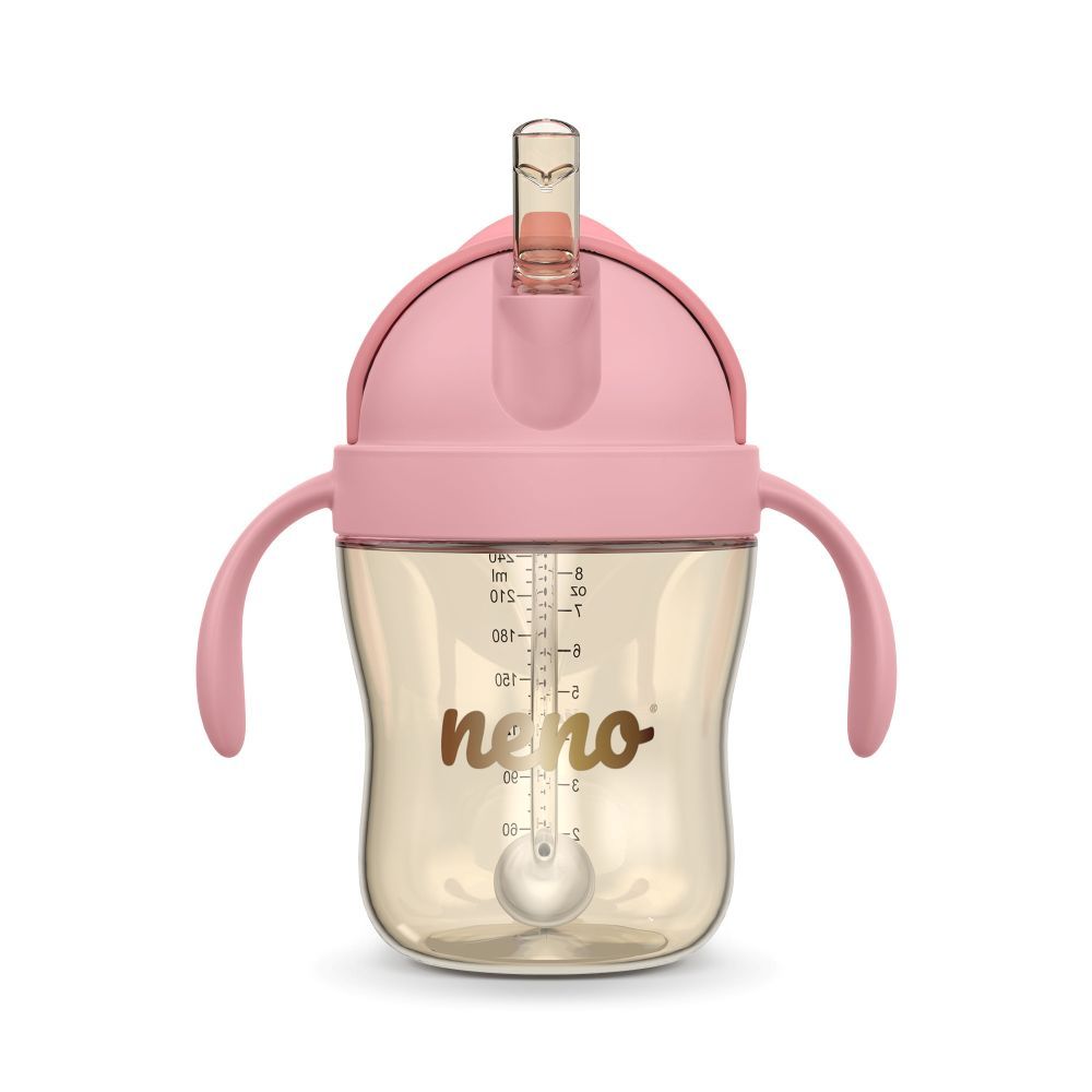 NENO BEBESITO bočica sa slamkom 240 ml, roza slika 2