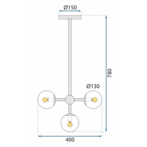 TOOLIGHT Viseća stropna svjetiljka 4 kugle APP268-4C slika 9