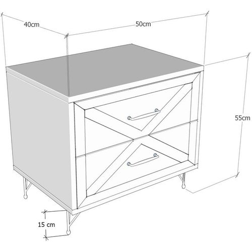 Felicita Anthracite
Oak Nightstand slika 5