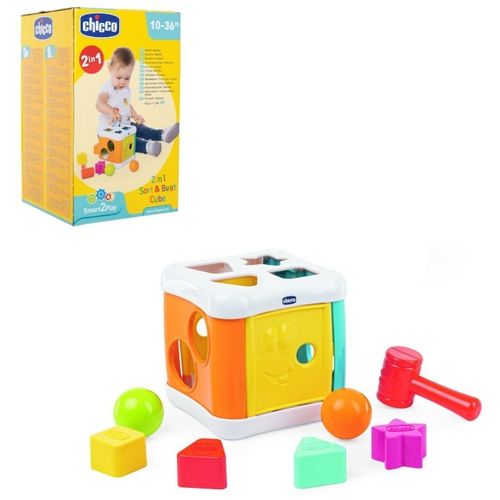 Chicco Didaktička igračka 2U1 Sort & Beat Cube  slika 1