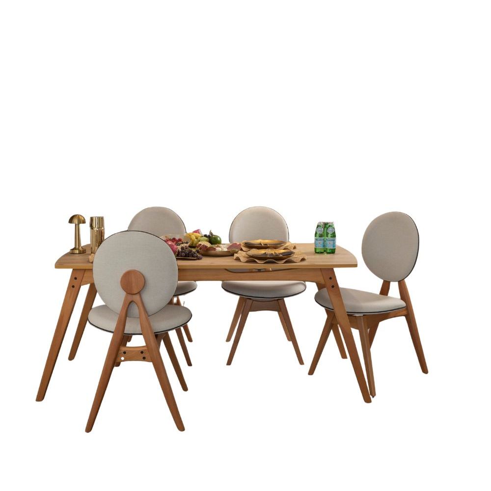 Set Stola i Stolica Touch (4S) OakBeige (5 Komada) slika 9