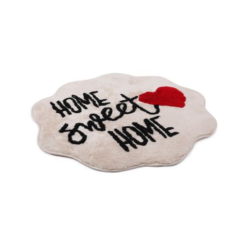 Colourful Cotton Akrilna kupaonska prostirka Home Sweet Home - Stone slika 2