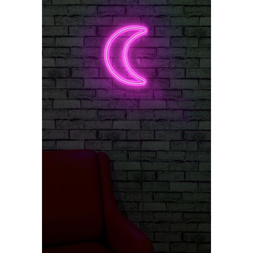 Wallity Ukrasna plastična LED rasvjeta, Crescent - Pink slika 3