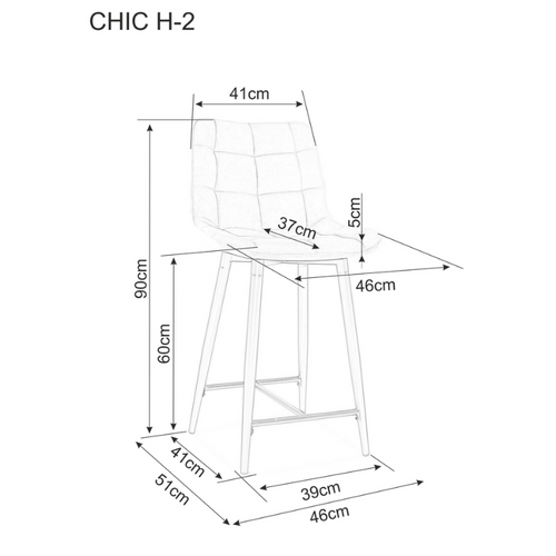 Barska stolica CHIC H-2 - Tkanina slika 7