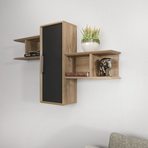 Olida - Walnut, Black Walnut
Black Wall Shelf slika 2