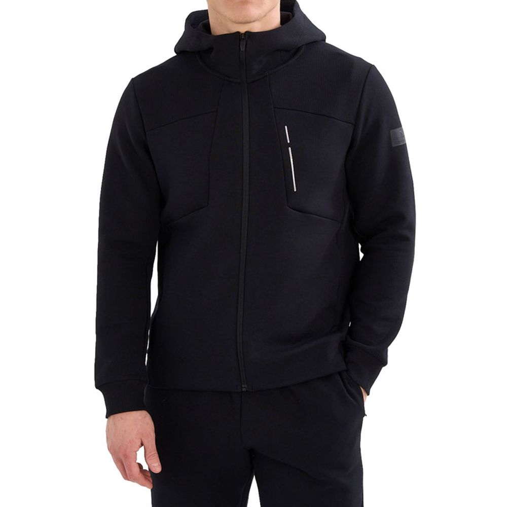 ANTA Muški duks sa kapuljačom na kopčanje Knit Track Top, Crni slika 1