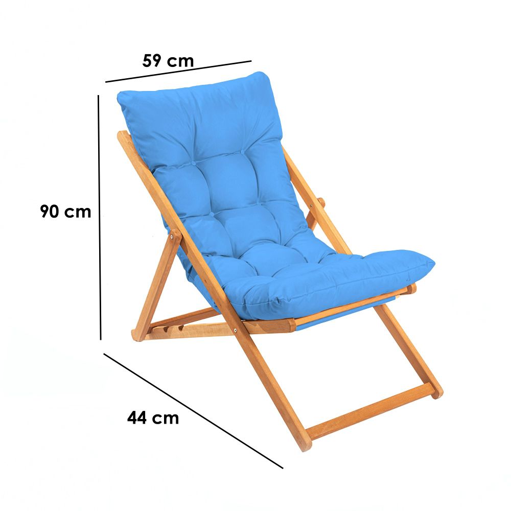 My006 - Plava Plava Prirodna Vrtna Stolica slika 4