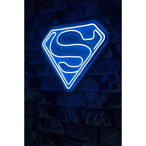 Wallity Ukrasna plastična LED rasvjeta, Superman - Blue slika 9