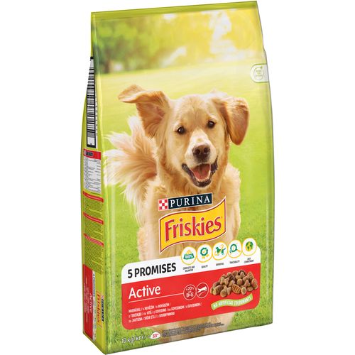 Friskies Active suha hrana za pse s govedinom 10 kg slika 1