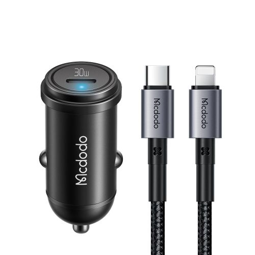 MCDODO CC-7492 SET AUTO Punjač 30W USB-C + KABL 36W TIP-C NA LIGHTNING DUŽINA 1,2m slika 1