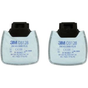 3M Kliknite Sigurni filter čestica P2 R s aktivnim ugljenom D3128  2 St.