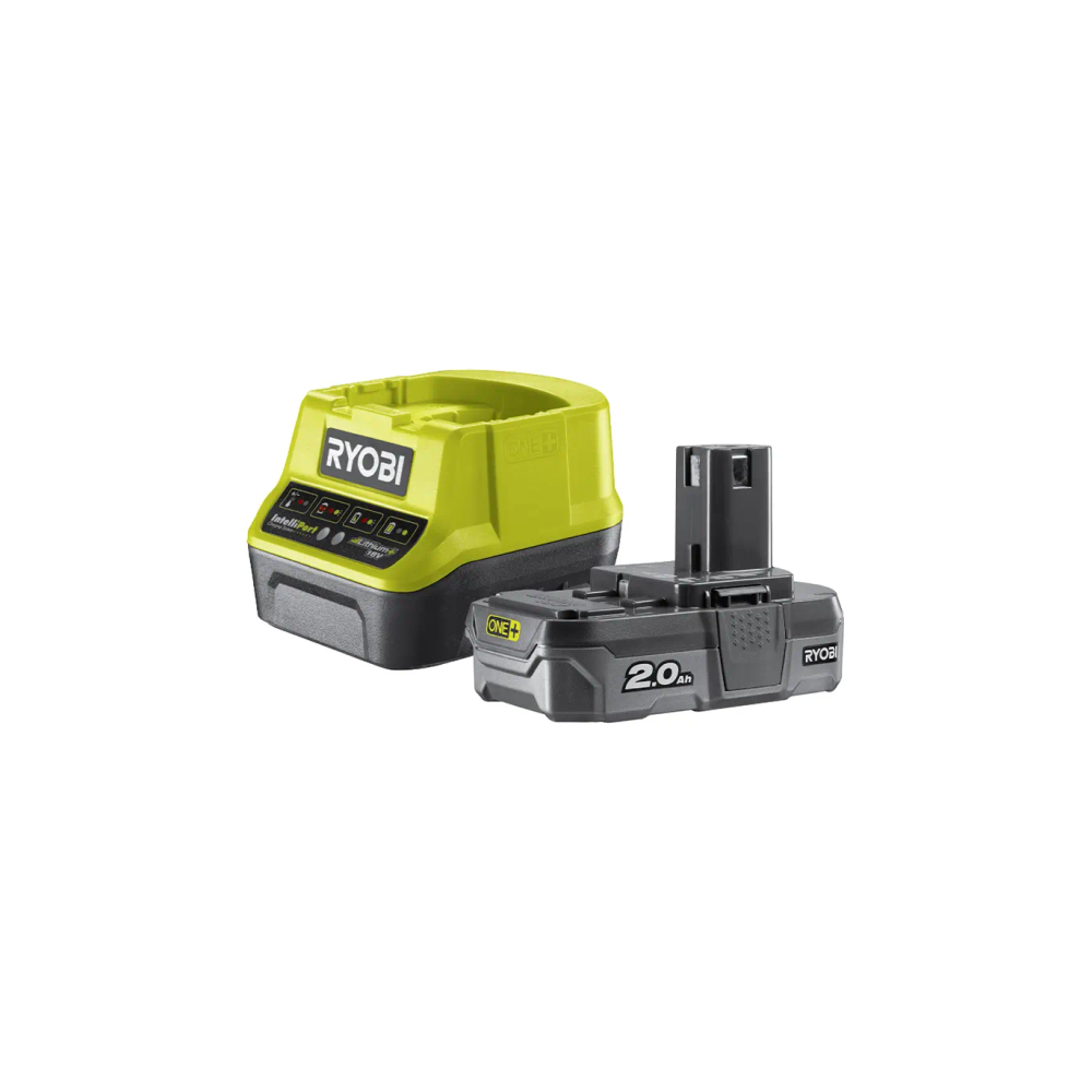 Ryobi 18V ONE+ Set: Kompaktni punjač + Baterija 2.0 Ah, RC18120-120 slika 1